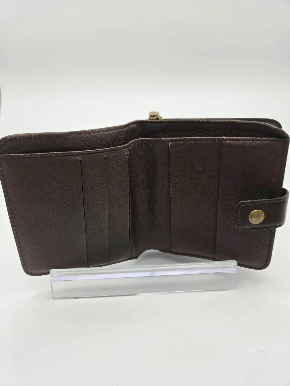 Authentic Preloved Louis Vuitton Brown Damier Ebene Compact Zippé Bifold Wallet